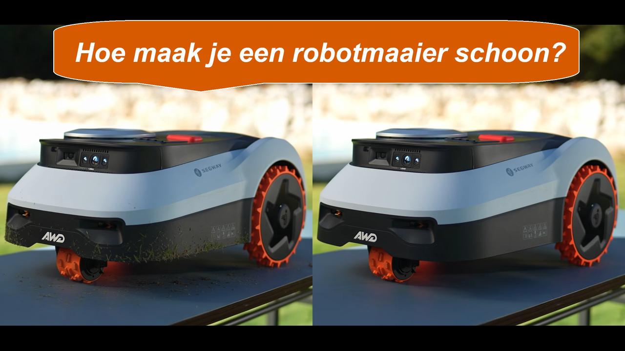 Verschillen tussen de robotgrasmaaier vóór en na de reiniging