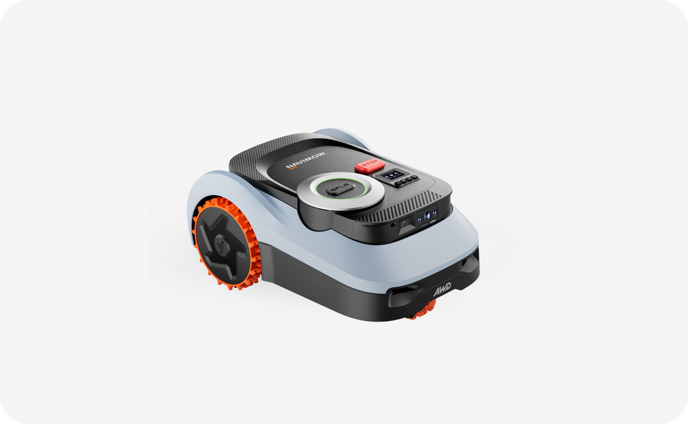 Deze Navimow X3 AWD robotmaaier maait het gras altijd automatisch.