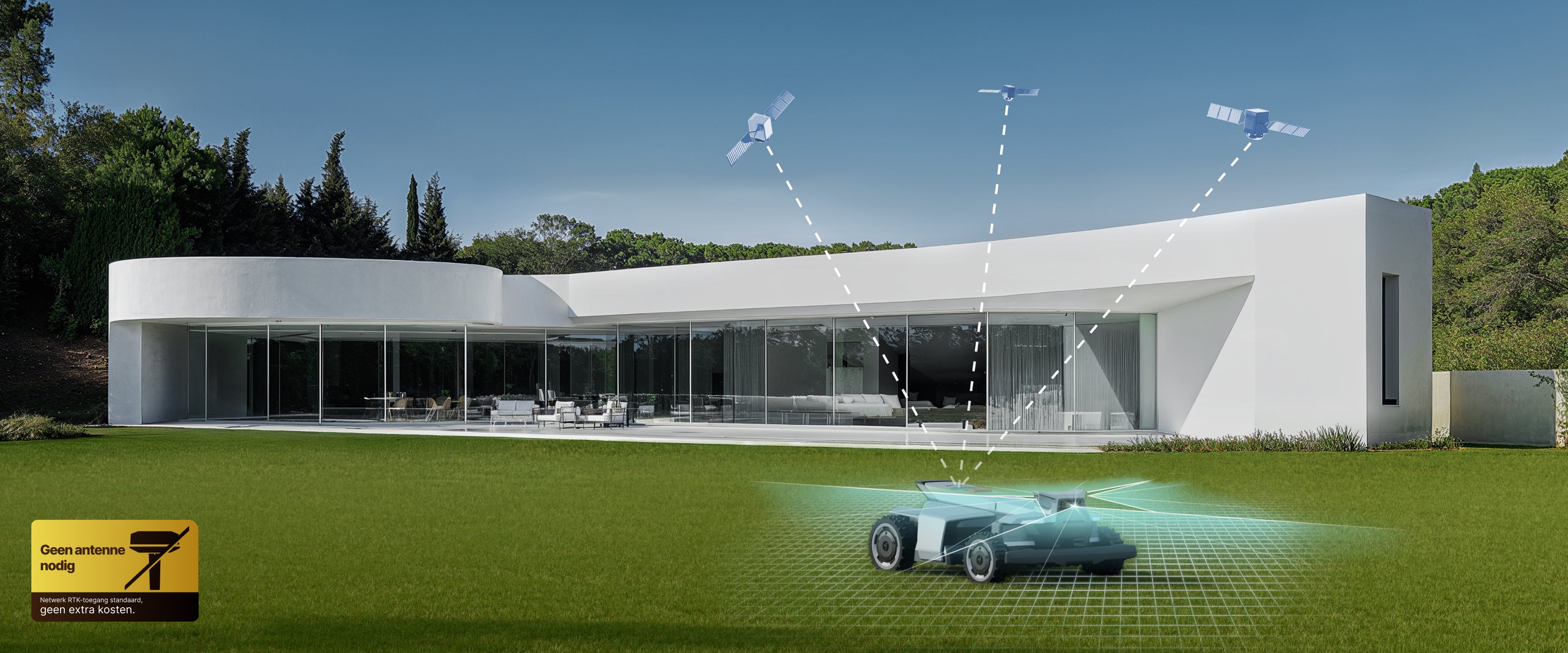 Geen externe RTK-antenne nodig