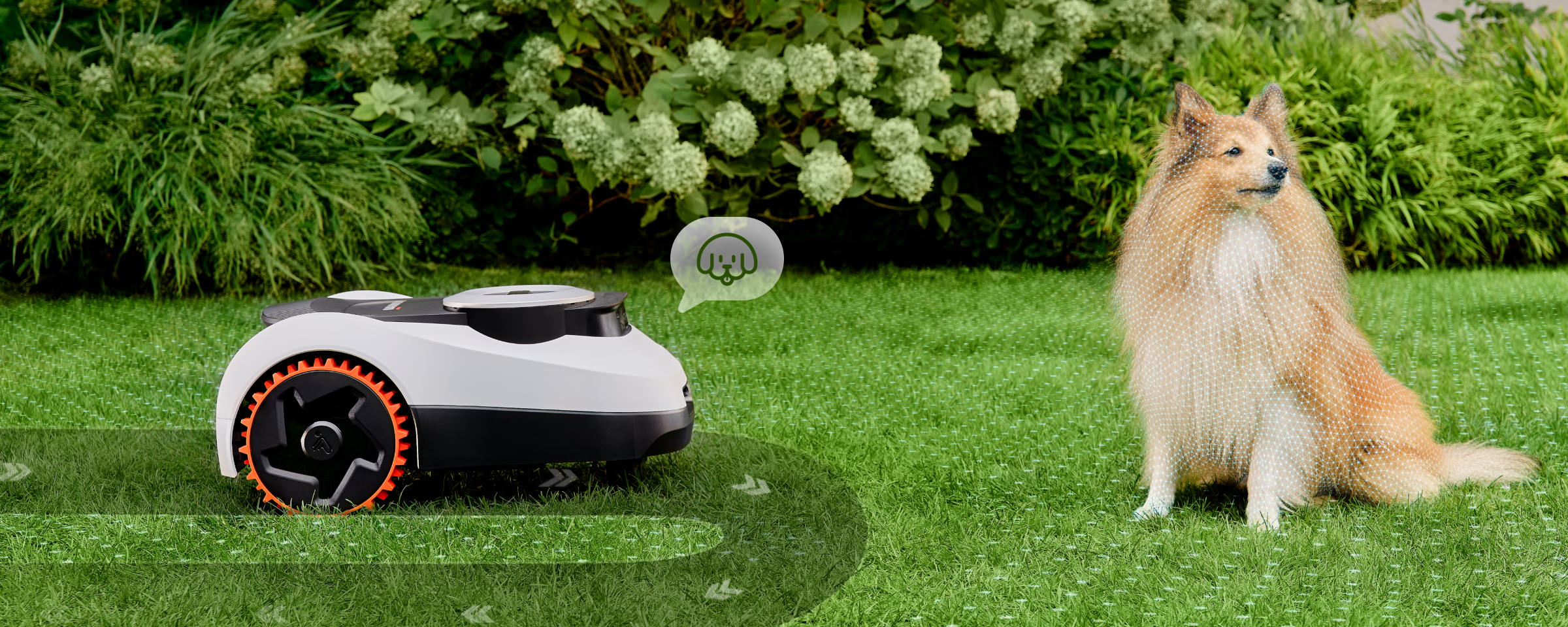 <p>Detecteert meer dan 20 soorten dieren vanop een afstand van 1 meter of meer, vertraagt automatisch en behoudt een veilige afstand tijdens werking.</p>